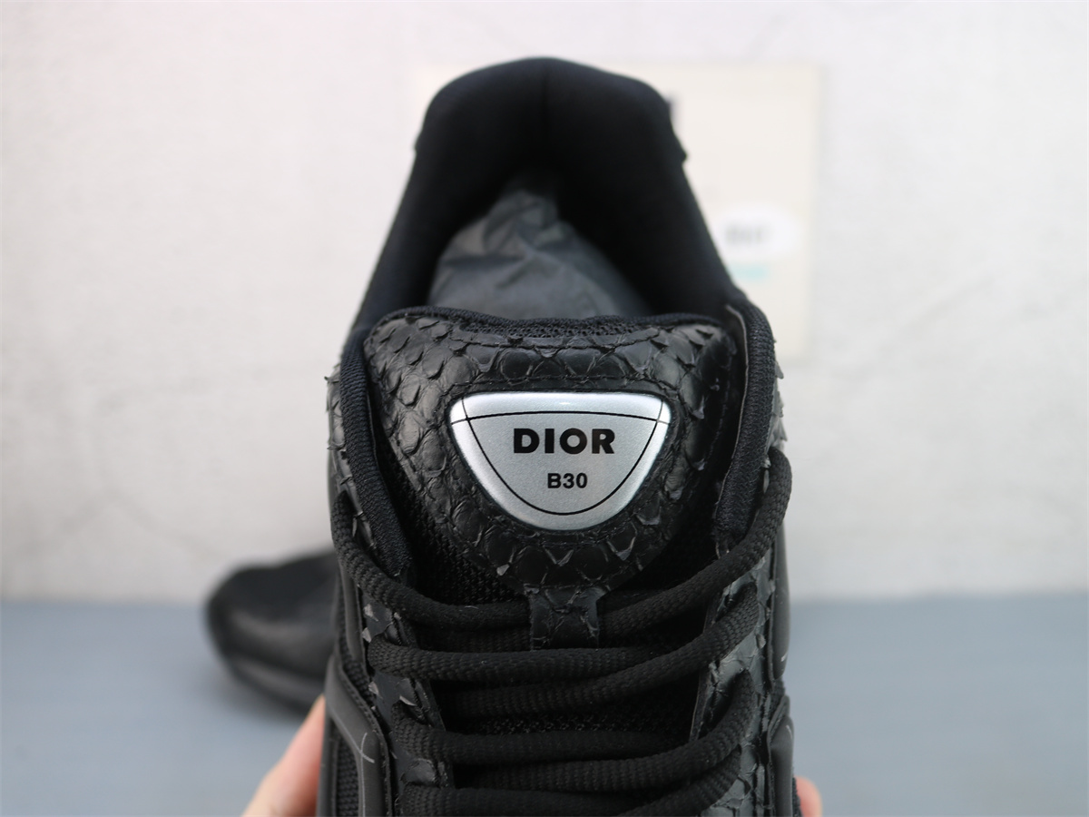 Dior B30 Black Python Skin Men Trainers